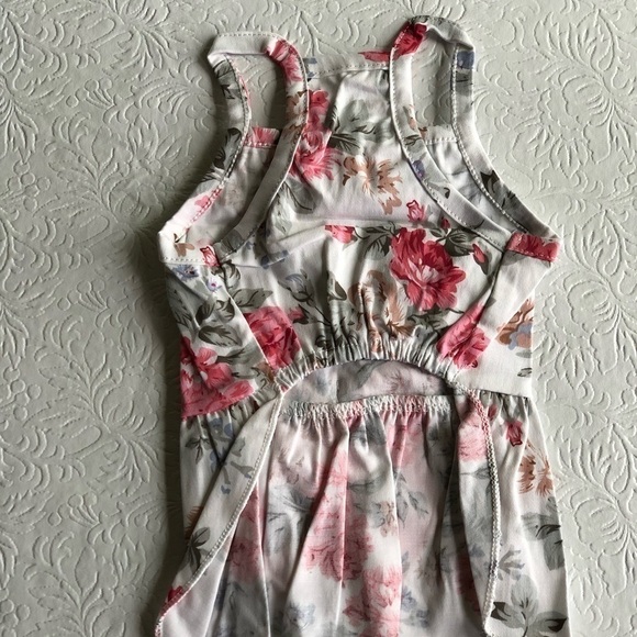 𝅺SMALL Dog or Cat Floral Summer Dress with Bow tie- NEW - Picture 6 of 10